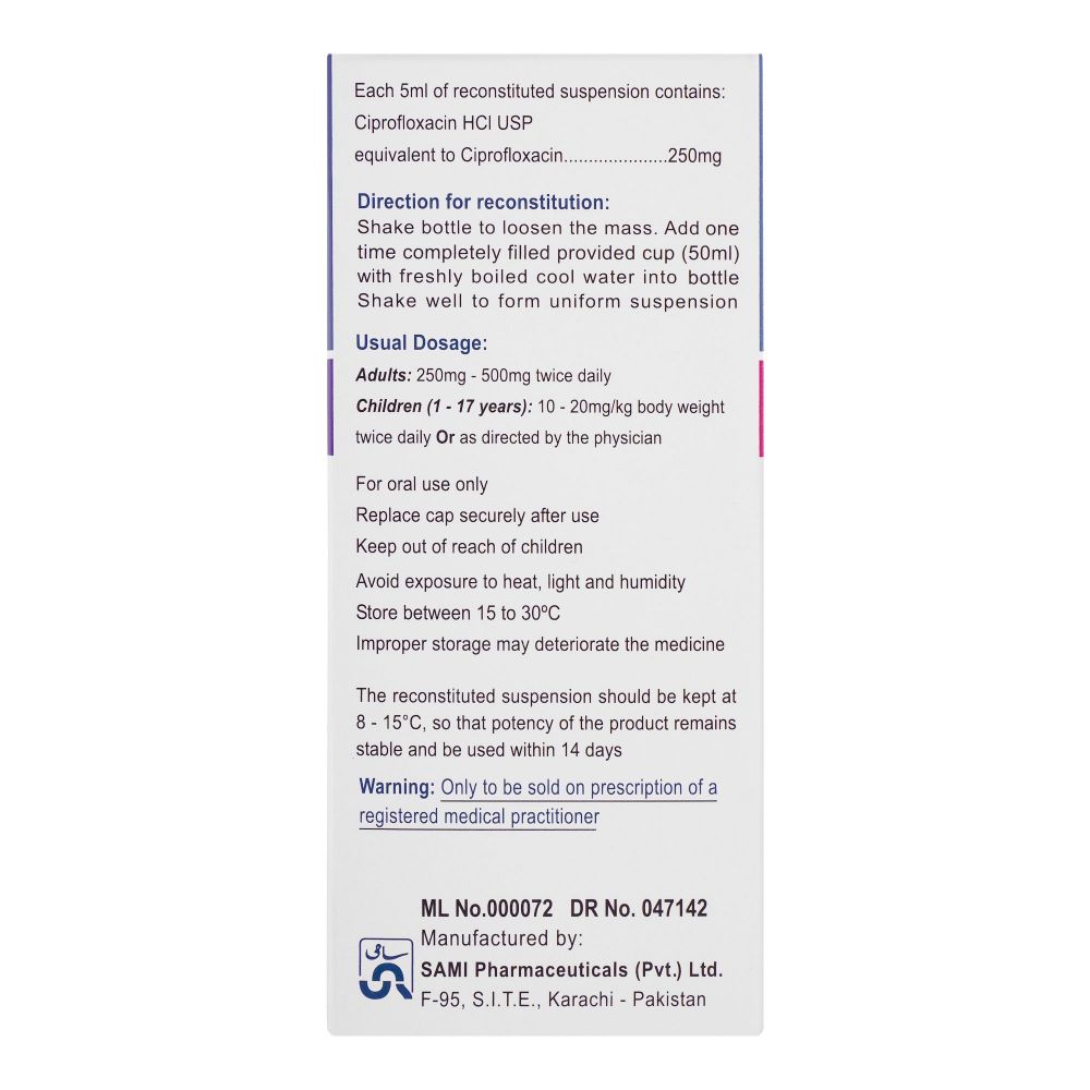 Sami Pharmaceuticals Novidat Dry Suspension, 250mg/5ml - Image 3