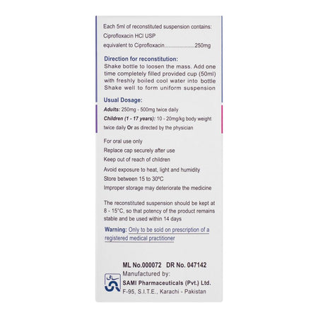 Sami Pharmaceuticals Novidat Dry Suspension, 250mg/5ml - Image 3