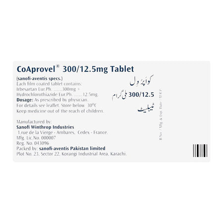 Co-Aprovel Tablet, 300/12.5mg, 28-Pack - Image 2
