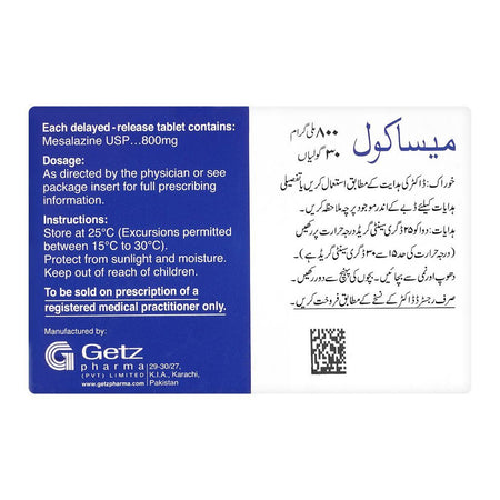 Getz Pharma Masacol Tablet, 800mg, 30-Pack - Image 2