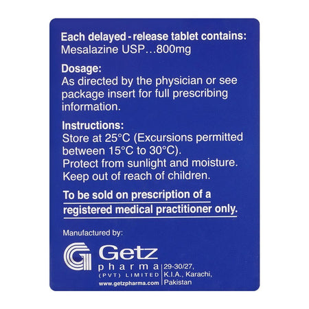 Getz Pharma Masacol Tablet, 800mg, 30-Pack - Image 3