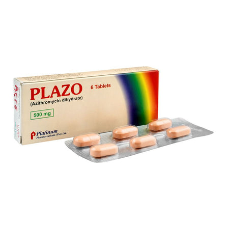 Platinum Pharmaceuticals Plazo Tablet, 500mg, 6-Pack - Main Image