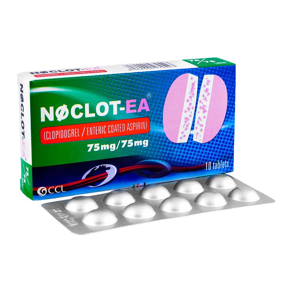 CCL Pharmaceuticals Noclot-EA Tablet, 75mg/75mg, 10-Pack - Main Image