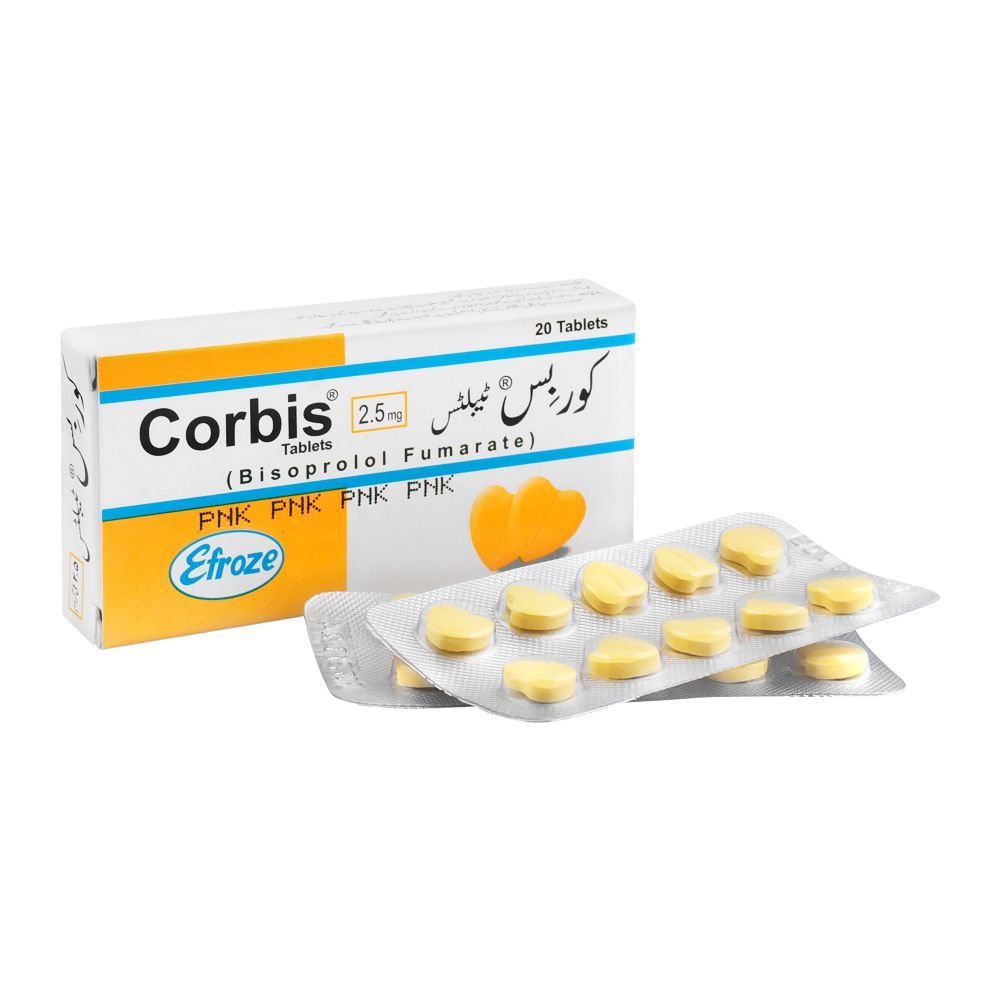 Efroze Chemicals Corbis Tablet, 2.5mg, 20-Pack - Main Image