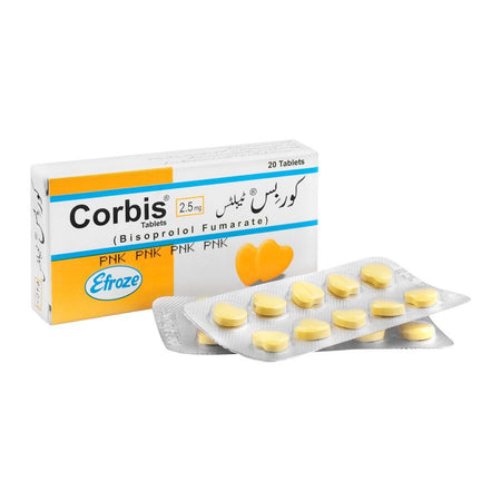 Efroze Chemicals Corbis Tablet, 2.5mg, 20-Pack - Main Image
