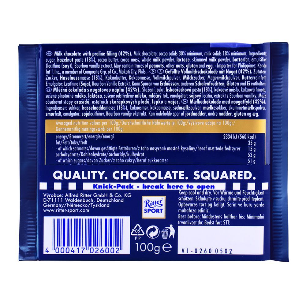 Ritter Sport Nugat Praline 100gm - Image 2
