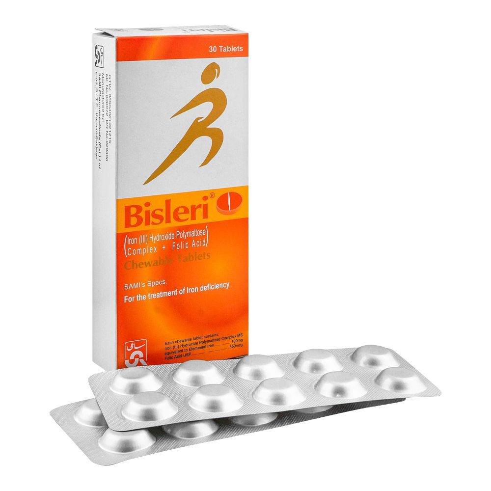 Sami Pharmaceuticals Bisleri Chewable Tablet, 30-Pack - Main Image