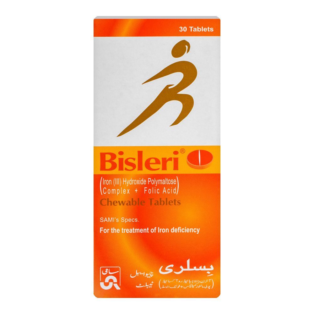 Sami Pharmaceuticals Bisleri Chewable Tablet, 30-Pack - Image 2