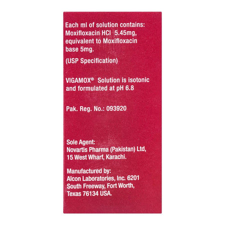 Novartis Pharmaceuticals Vigamox 0.5% Eye Drops, 5ml - Image 2