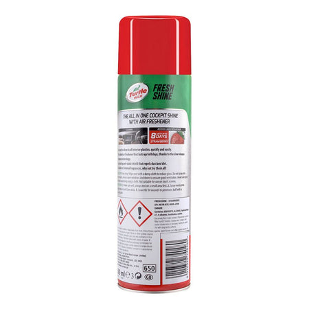 Turtle Wax Fresh Shine Strawberry, Cockpit Shine & Air Freshener, 500ml - Image 2