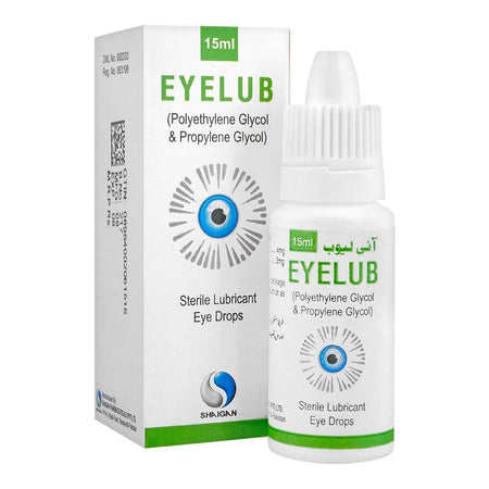 Shaigan Pharmaceuticals Eyelub Sterile Lubricant Eye Drops, 15ml - Main Image