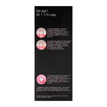 Braun Silk Epil 1 Legs Epilator, White and Pink, SE1170 - Image 4