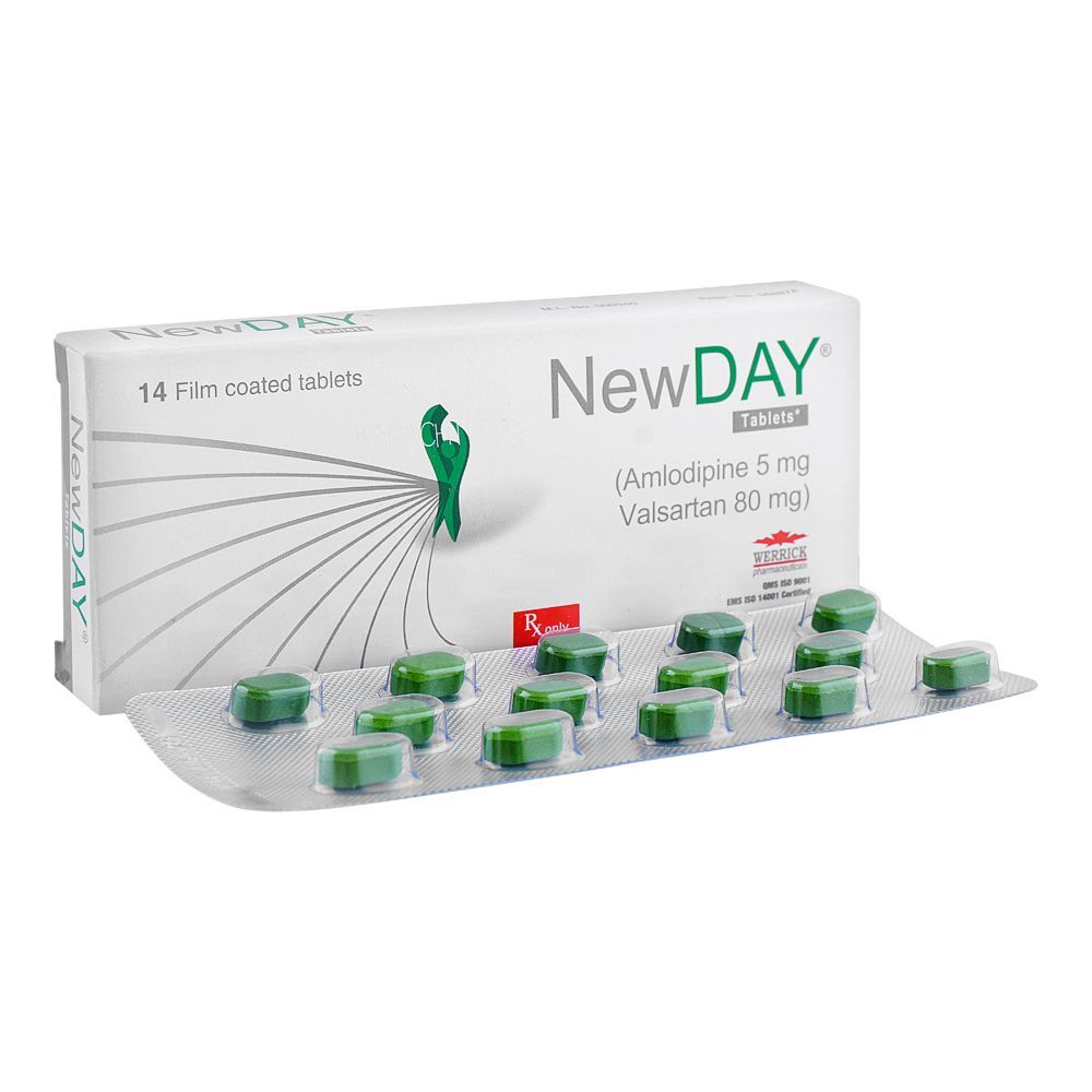 Werrick Pharmaceuticals Newday Tablet, 5mg/80mg, 14-Pack - Main Image