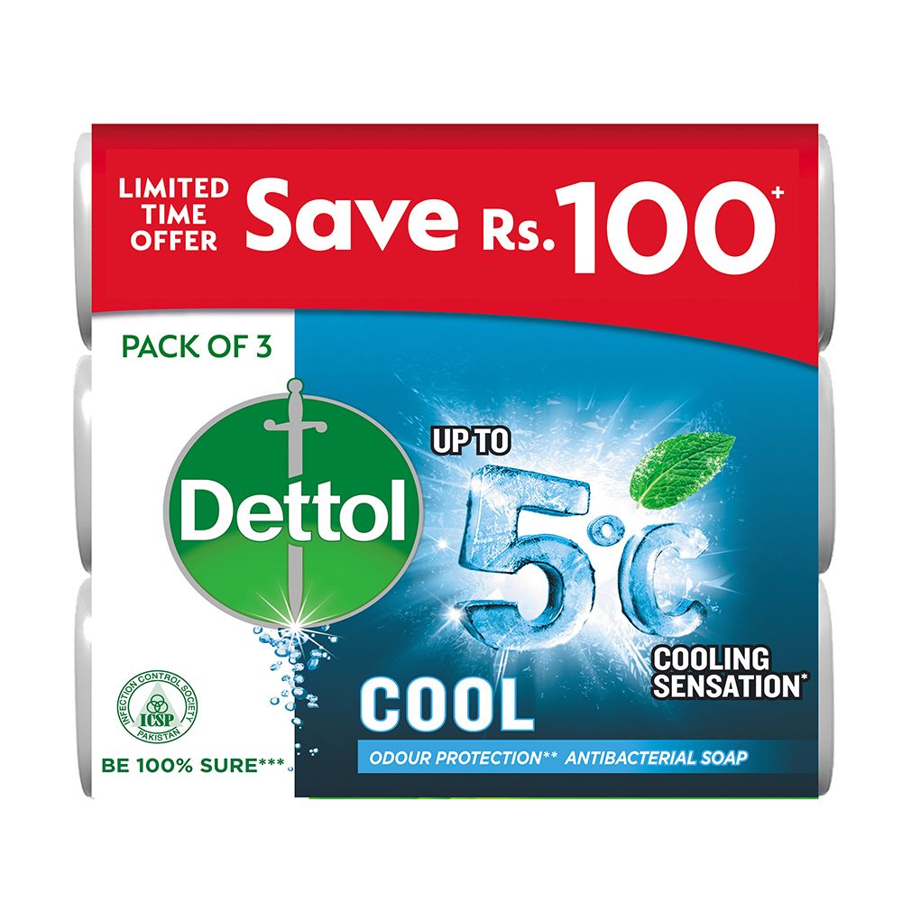 Dettol Cool Soap, 3x80g - Main Image