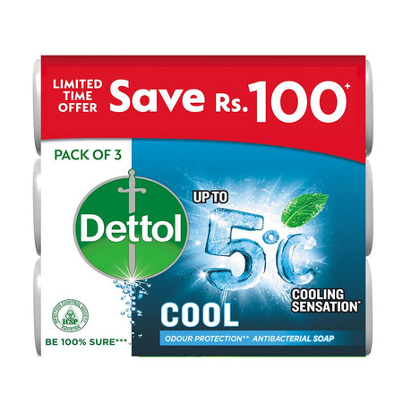 Dettol Cool Soap, 3x80g - Main Image