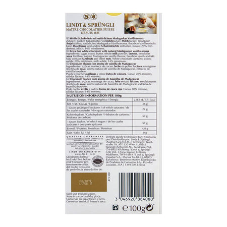Lindt Excellence A Touch Of Vanilla White 100g - Image 2