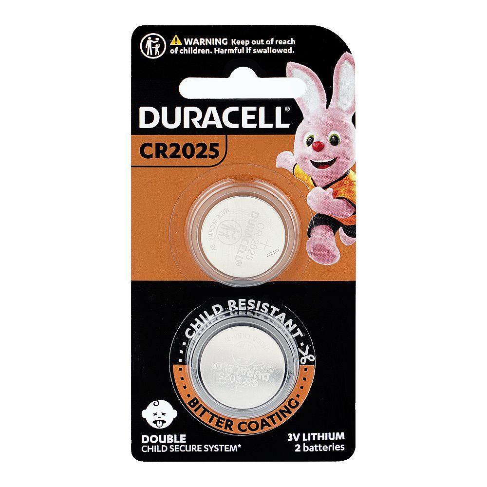 Duracell 3V Lithium Batteries, 3V, CR 2025, 2-Pack - Main Image