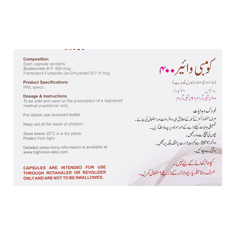 Highnoon Laboratories Combivair Capsule, 400mcg+6mcg, 30-Pack - Image 2