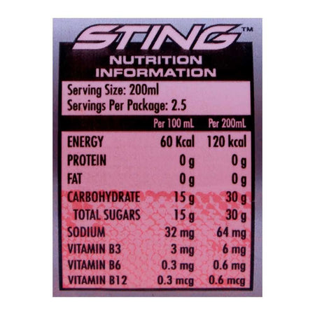 Sting Berry Blast Energy Drink 500ml - Image 3
