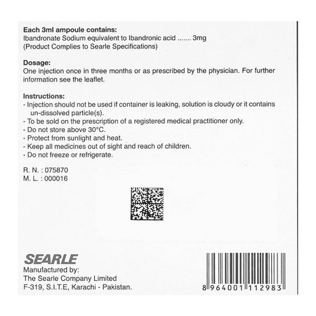 Searle Adronil 3mg/3ml Injection - Image 3