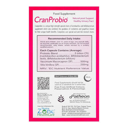 Nutra Zone Healthcare Cranprobio One A Day Capsules, 10-Pack - Image 2