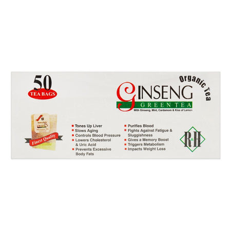 Roots & Herbs Green Tea With Ginseng, Mint, Cardamom & Lemon, 50-Pack - Image 3
