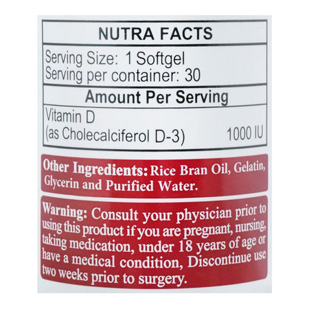 Captek Healthcare Dsoft Vitamin D3 1000 I.U, 30-Pack Softgels - Image 3