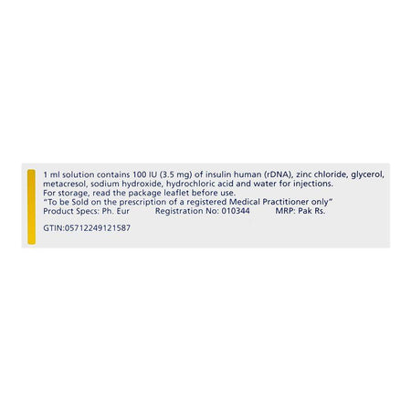 Novo Nordisk Pharma Actrapid HM Penfill, 100IU/ml, 3ml - Image 3