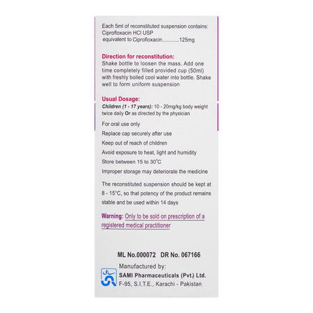 Sami Pharmaceuticals Novidat Dry Powder For Suspension, 125mg/5ml - Image 3
