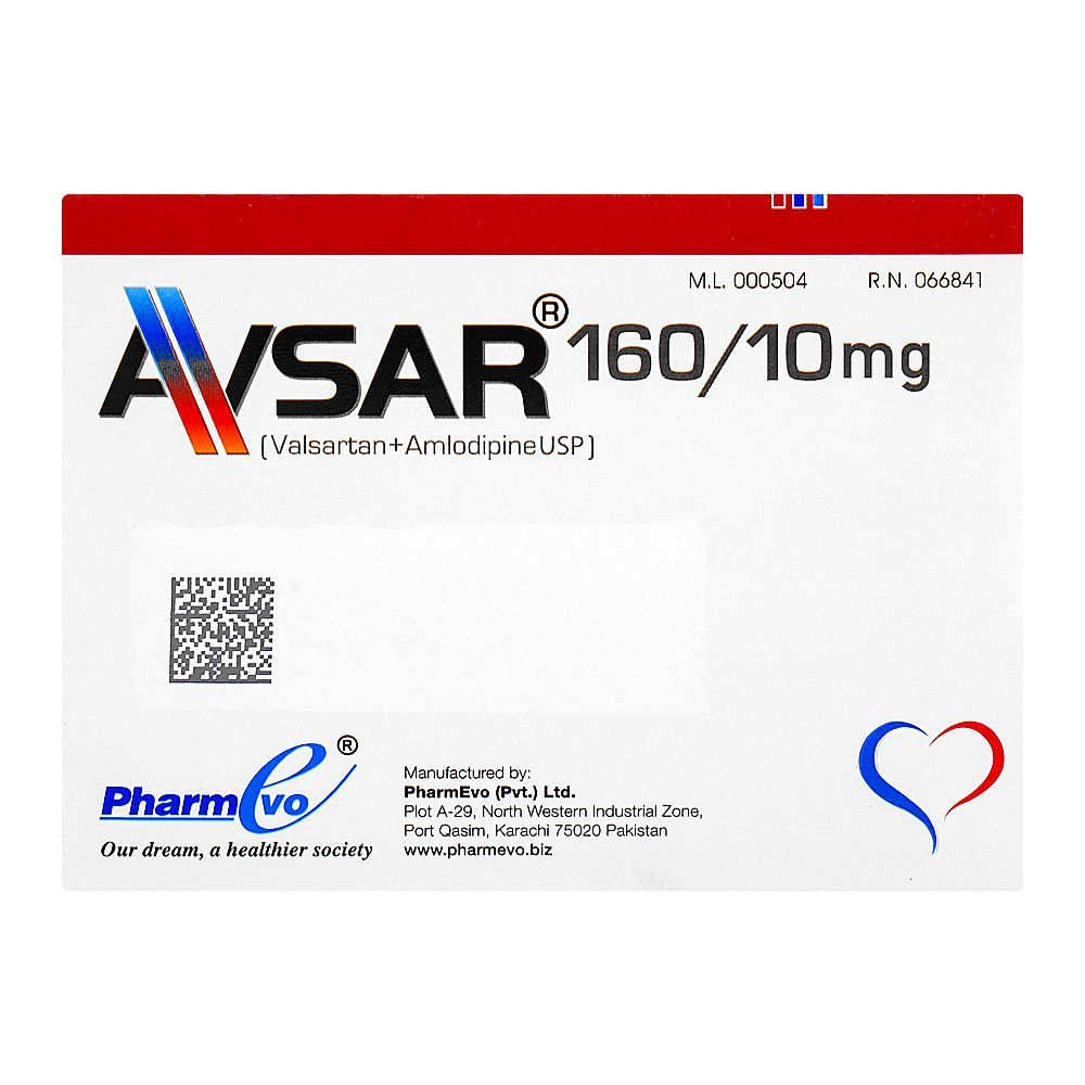 Avsar Tablets 160/10mgm Box (14 Tablets) - Image 4