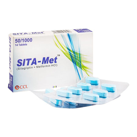 CCL Pharmaceuticals Sita-Met Tablet, 50/1000mg, 14-Pack - Main Image