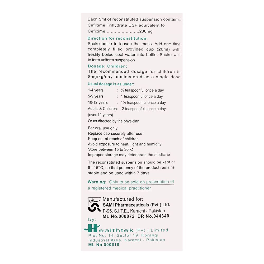 Sami Pharmaceuticals Caricef DS Suspension, 30ml - Image 4