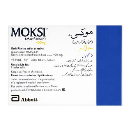 Abbott Moksi Tablet, 400mg, 5-Pack - Image 2