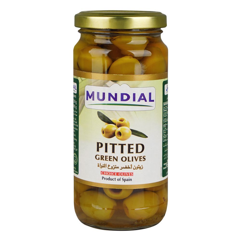 Mundial Pitted Green Olives, 230g - Main Image