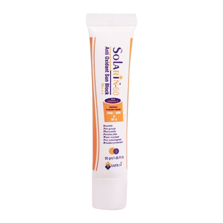 Solarin-60 Anti Oxidant Sun Block, PA+++, UAV/UVB, Paraben Free, 30g - Image 2
