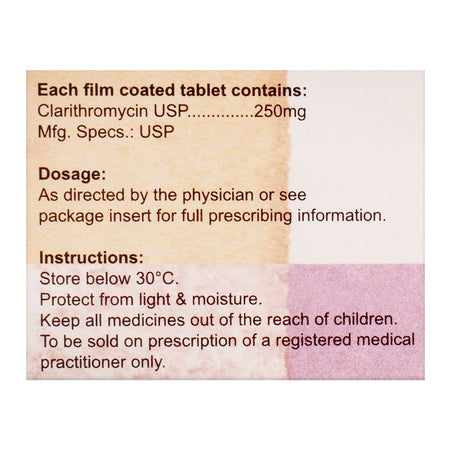 High-Q Pharmaceuticals Pyloclar Tablet, 250mg, 10-Pack - Image 3