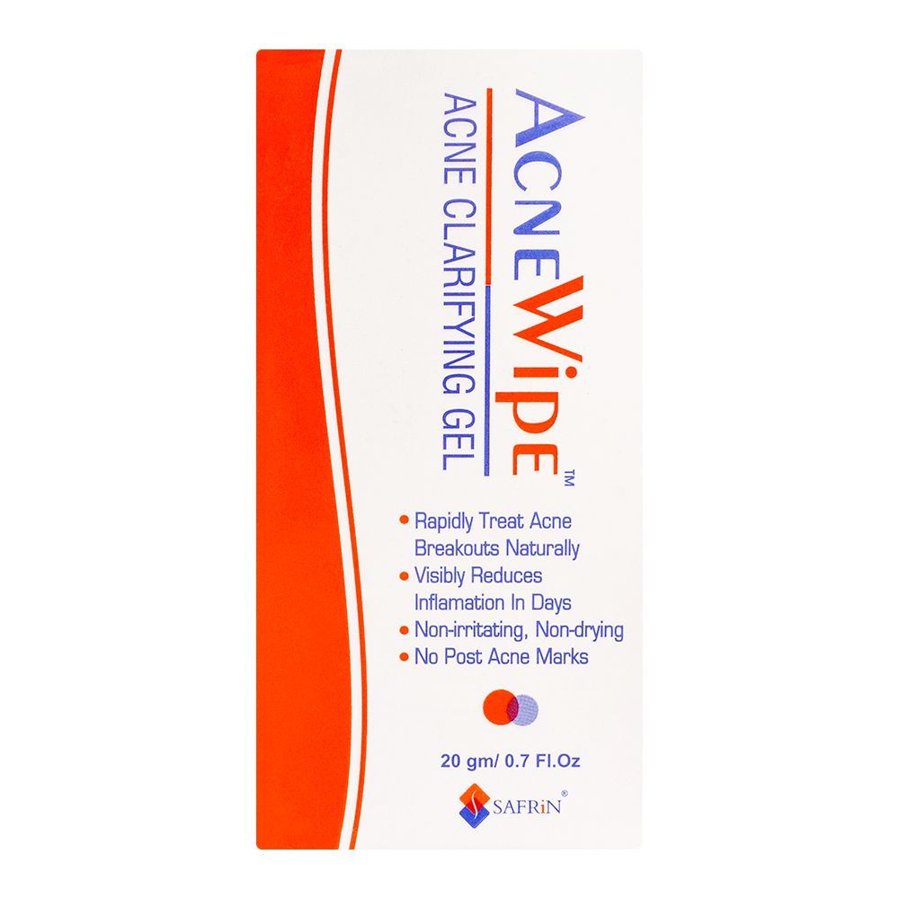 Safrin Skin Care Acne Wipe Clarifying Gel, 15g - Image 2
