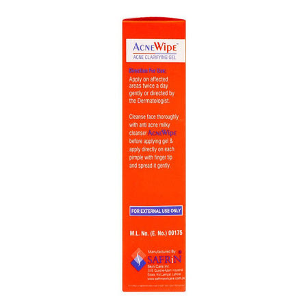 Safrin Skin Care Acne Wipe Clarifying Gel, 15g - Image 3