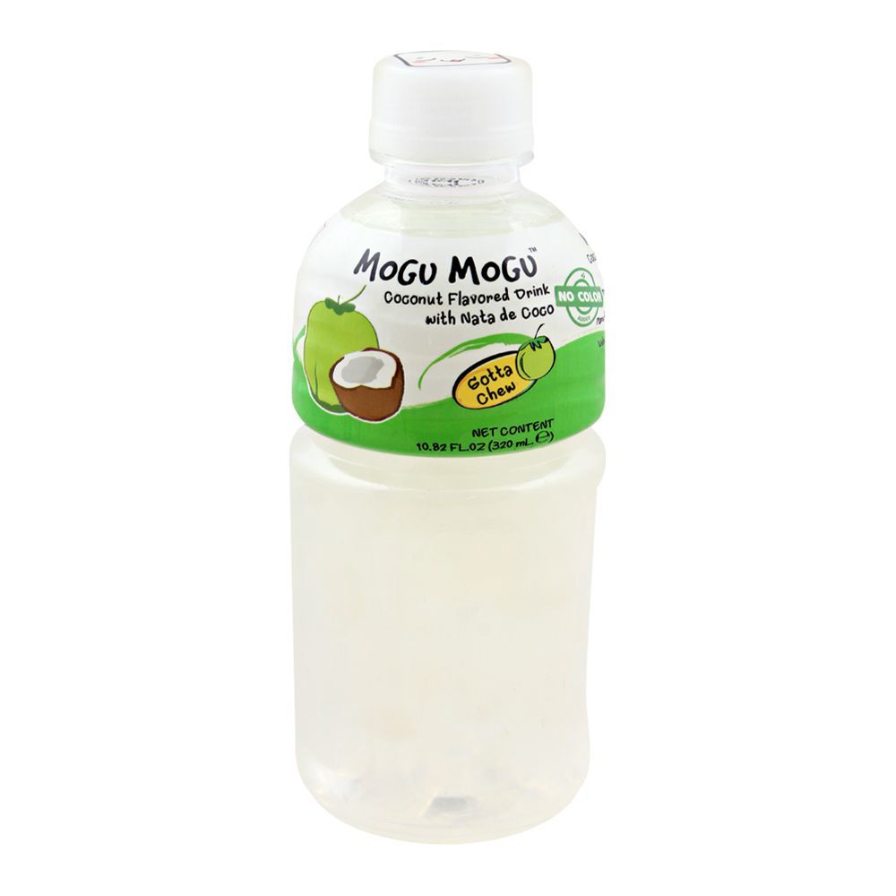 Mogu Mogu Coconut Flavored Drink, With Nata De Coco, 320ml - Main Image
