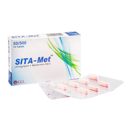 CCL Pharmaceuticals Sita-Met Tablet, 50/500mg, 14-Pack - Main Image