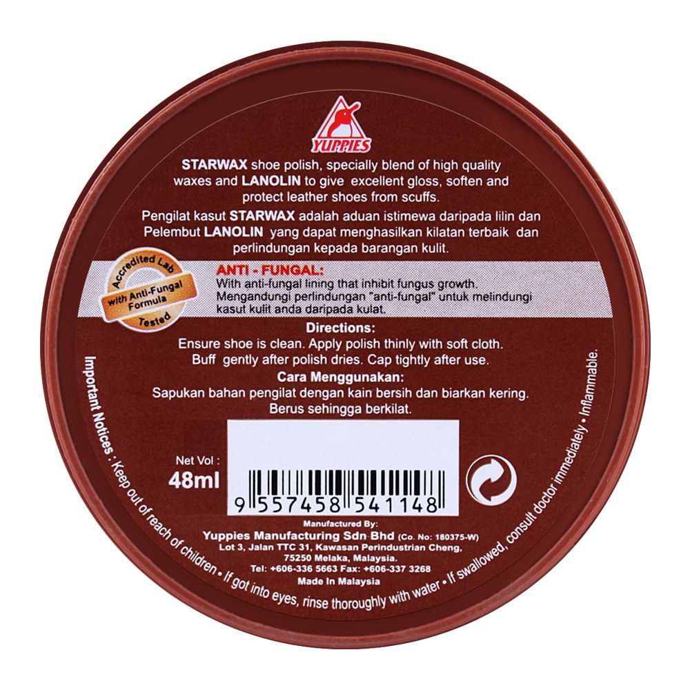 Yuppies Star Wax Shoe Polish Brown 48ml - Image 2
