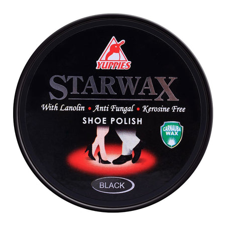 Yuppies Star Wax Shoe Polish Black 48ml - Main Image