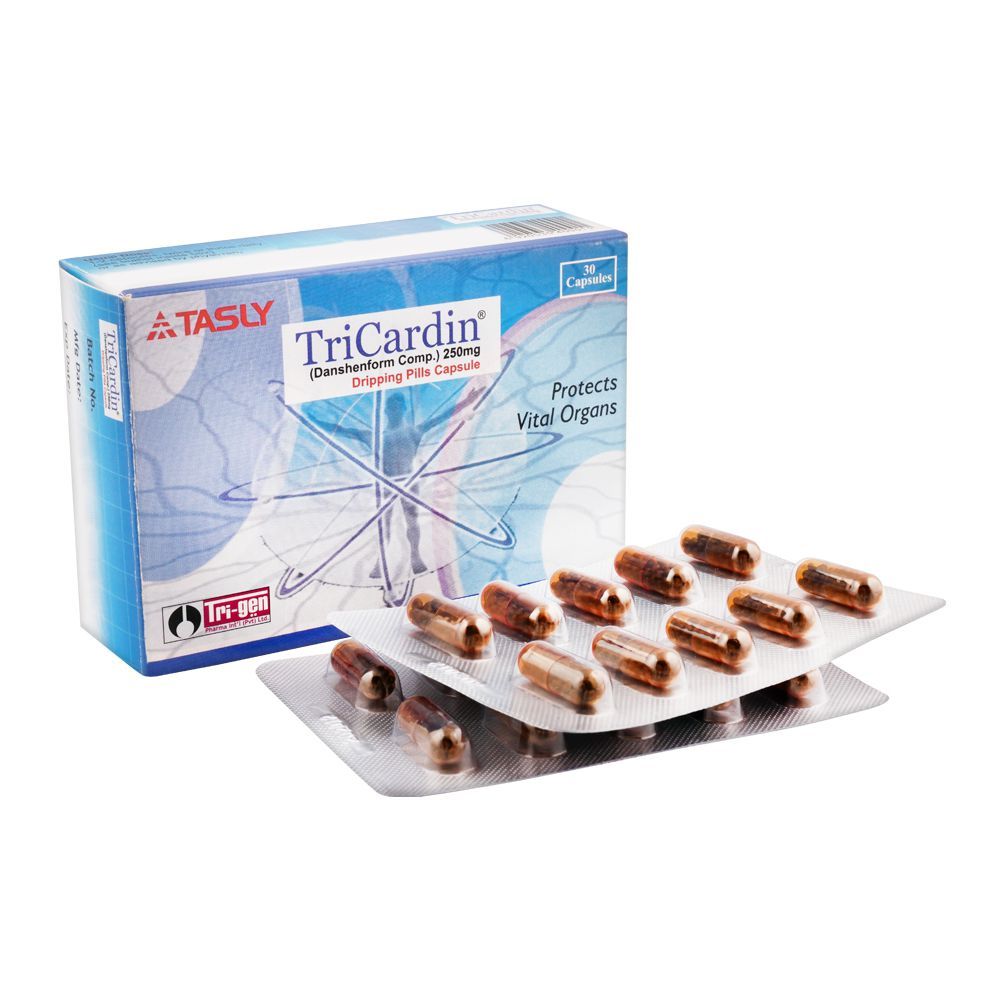 Trigen Pharma TriCardin Capsule, Protects Vital Organs, 250mg, 30-Pack - Main Image