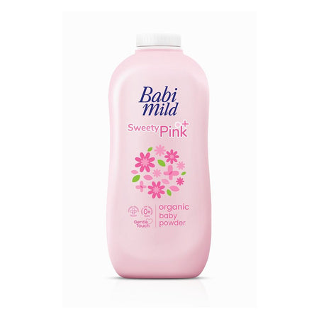 Babi Mild Sweety Pink Organic Baby Powder, Gentle For Newborn/0+ Years, Hypoallergenic Tested, 350g - Image 2