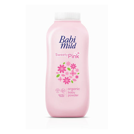 Babi Mild Sweety Pink Organic Baby Powder, Gentle For Newborn/0+ Years, Hypoallergenic Tested, 160g - Main Image
