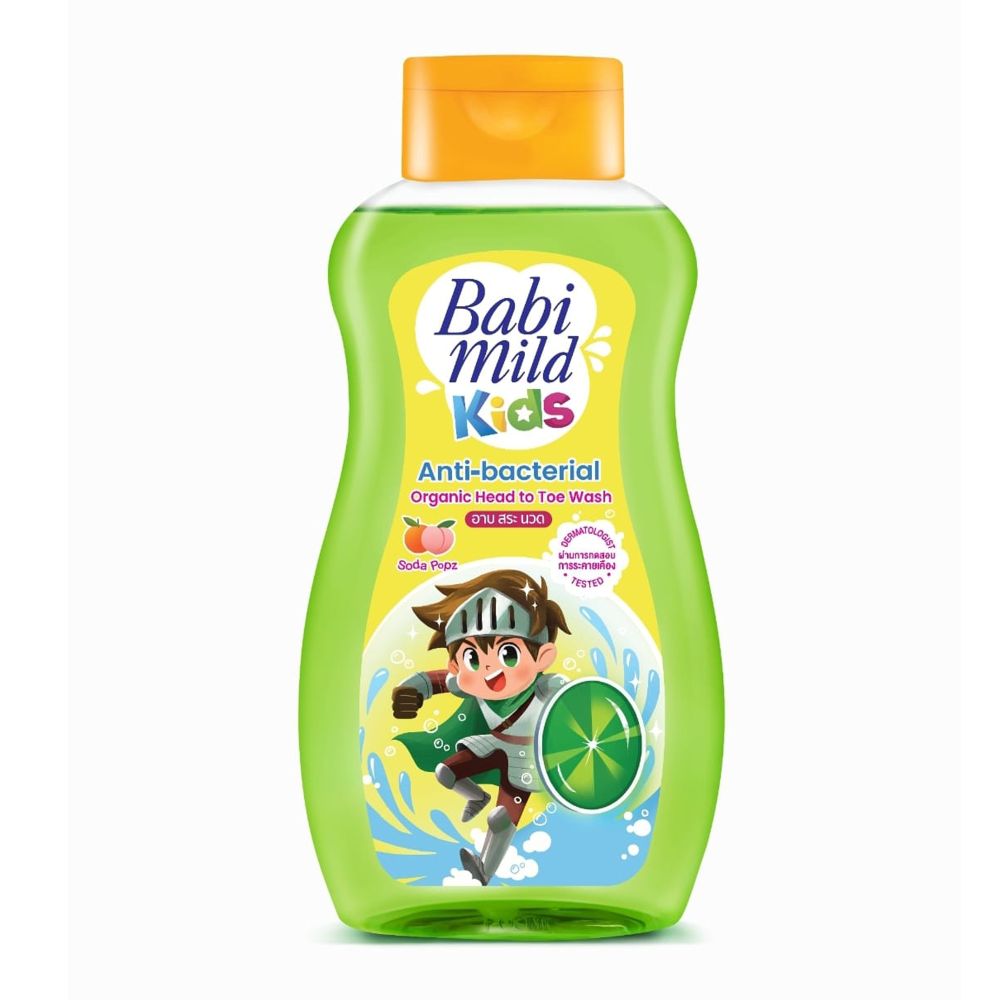 Baby Mild Kids Soda Popz Anti-Bacterial Organic Head to Toe Wash, 190ml - Main Image