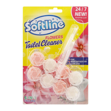 Softline 5-In-1 Flowers Toilet Cleaner Hanger, 50g - Main Image