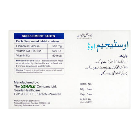 Searle Ostegem OD Tablet, Ultimate Bone Care, 30-Pack - Image 2
