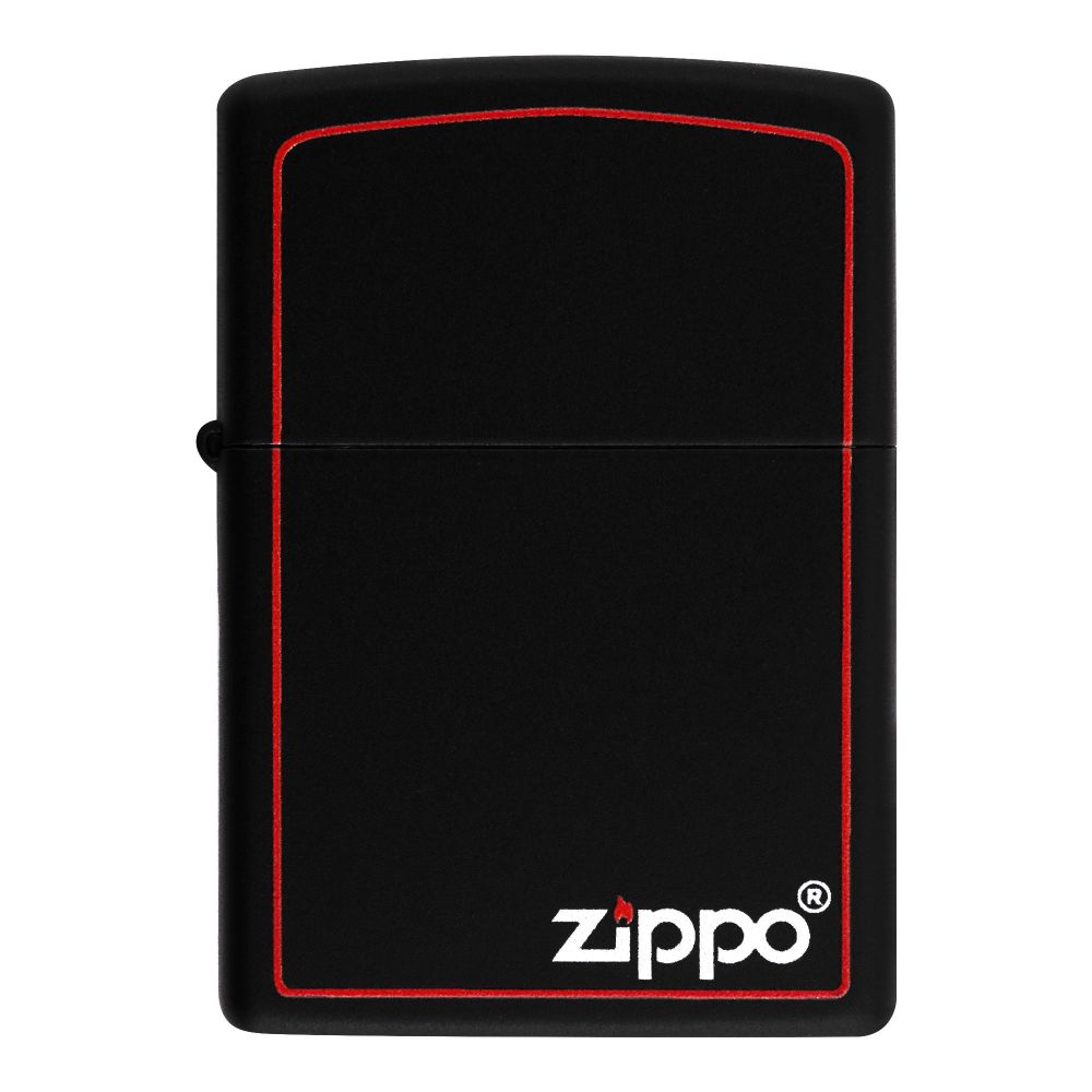 Zippo Lighter, Reg Black/Z-BRDR, 218ZB - Main Image