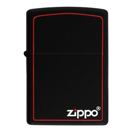 Zippo Lighter, Reg Black/Z-BRDR, 218ZB - Main Image